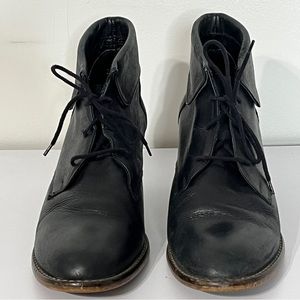 Steve Madden Jasperr Black Leather Laceup Boots